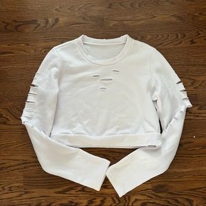 Ali Yoga cropped workout sweatshirt